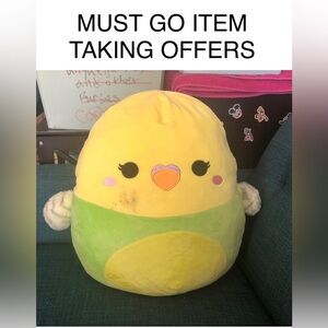 🏋️‍♂️ Squishmallow Parakeet Bird Plush ❣️Ship Alone❣️